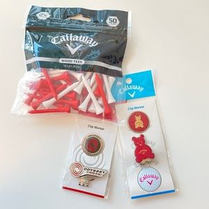 Callaway golf set ! 2 golf markers and small tees